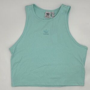 Adidas Adicolor Essentials Rib Tank Top in Semi Flash Aqua